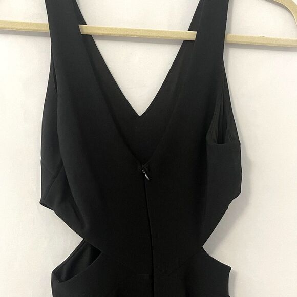 Lush Black Cut Out Ribbed Sleeveless Fit & Flare Dress Size XS - Picture 7 of 8